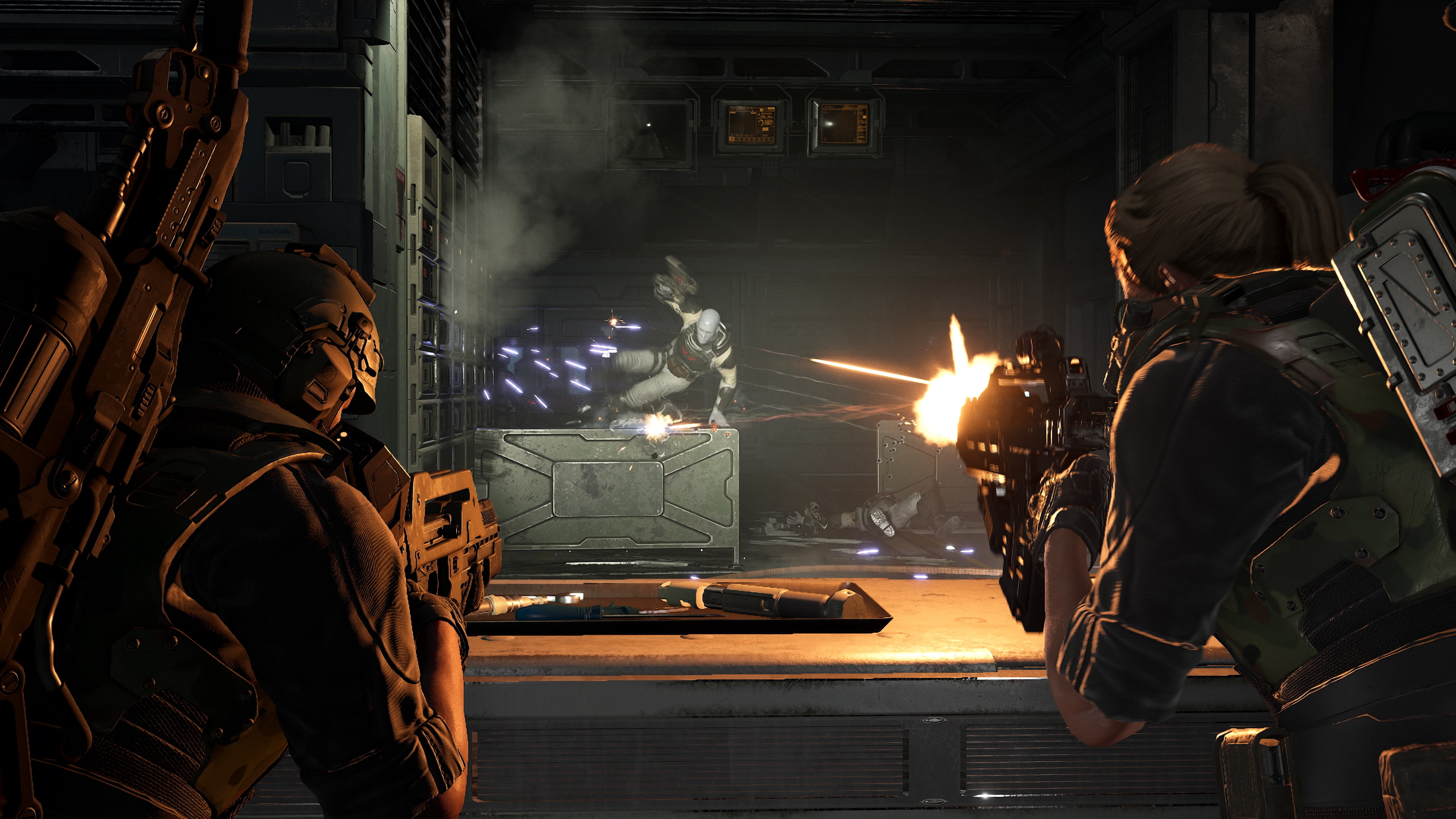 A fireteam defending against a Horde in an official screenshot