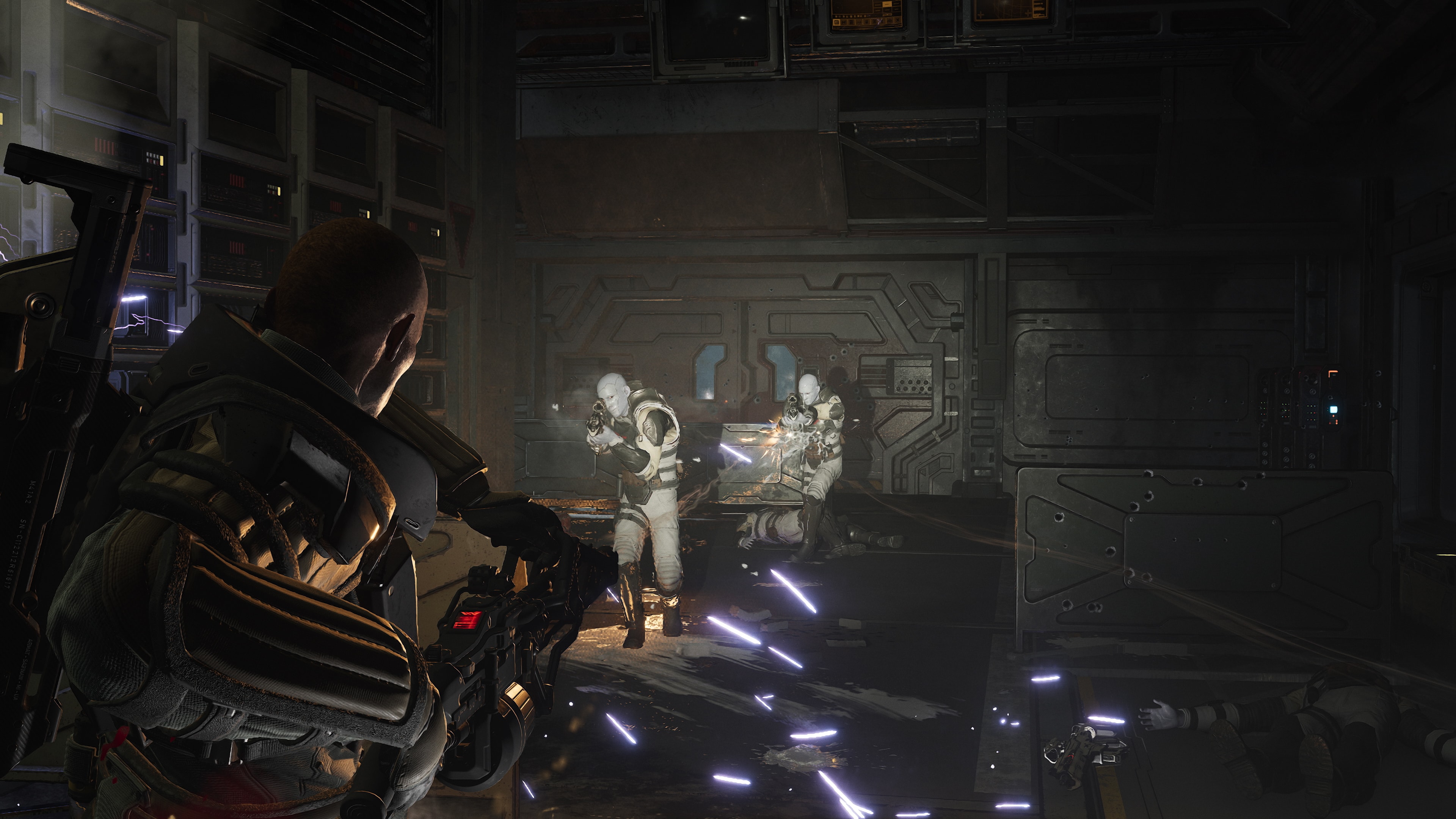 Four Marines fighting together in an official screenshot